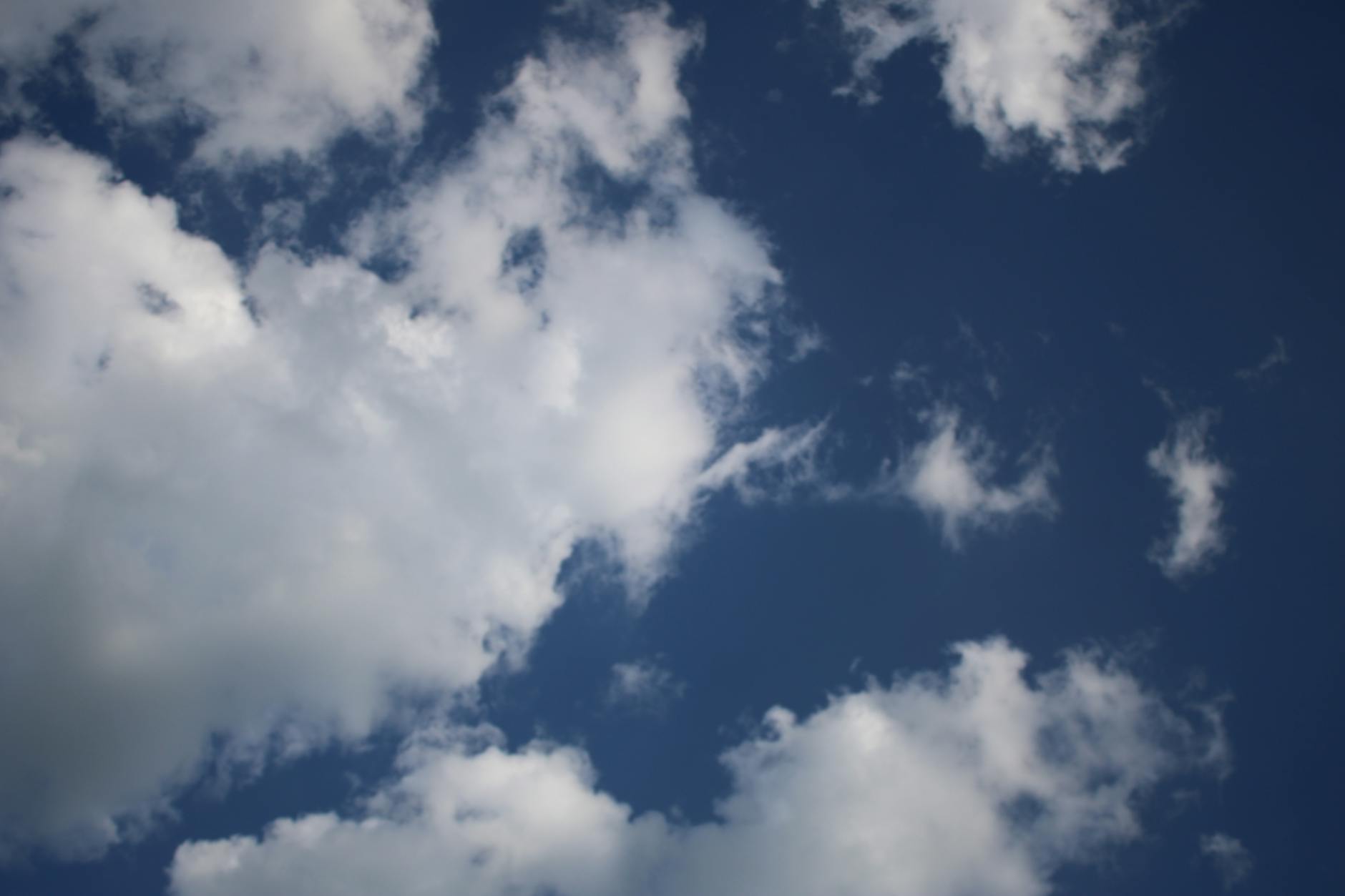 white clouds and blue sky